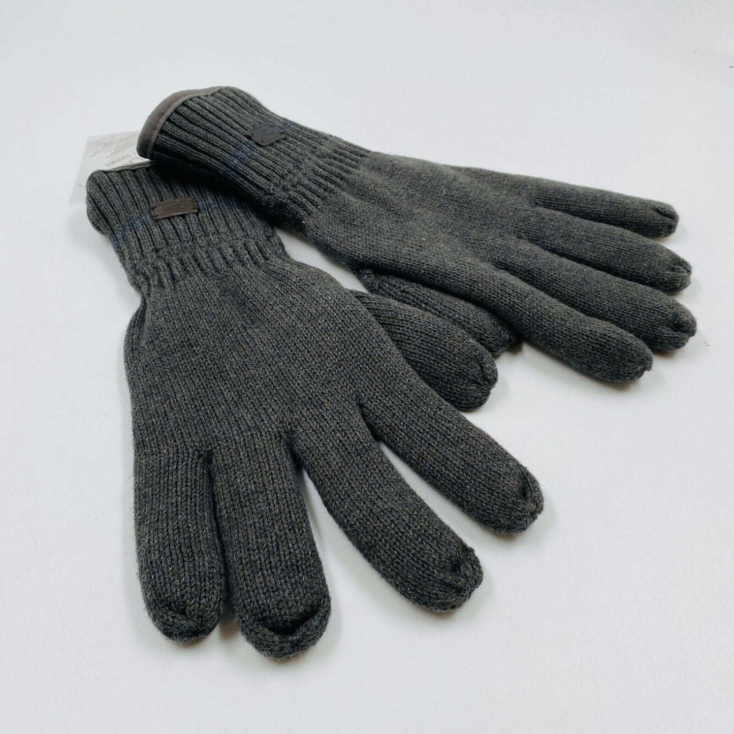 Camel Active Mens Dark Grey Cotton Insulated Warm Knit Gloves Size 2XL XXL