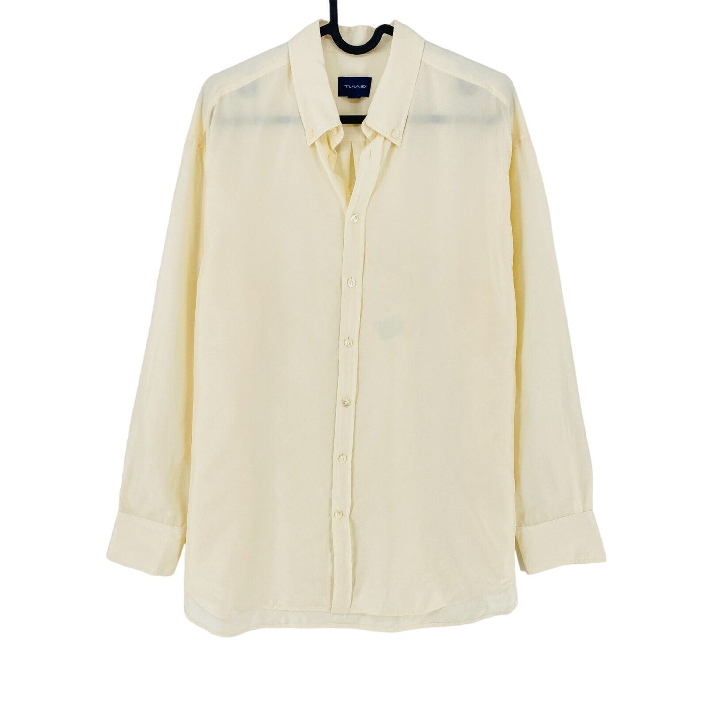 GANT Beige Relaxed Silk Shirt Size EU 36 UK 8 US 6