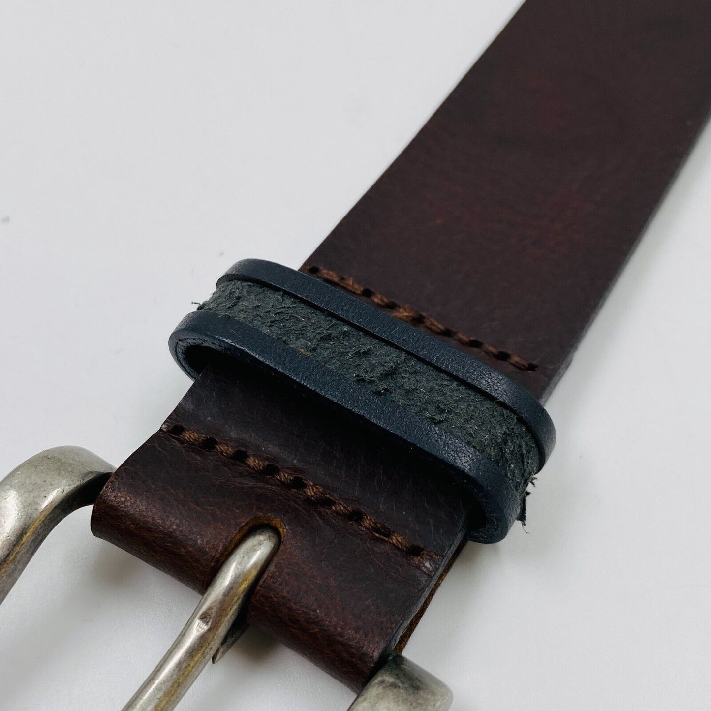 Tommy Jeans Mens Dark Brown Classic Leather Belt Size 100 cm. 40 In.