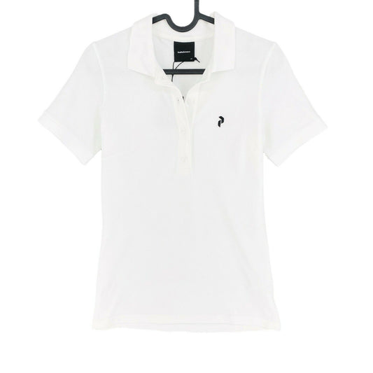 Peak Performance White Pique Polo Shirt Size XS