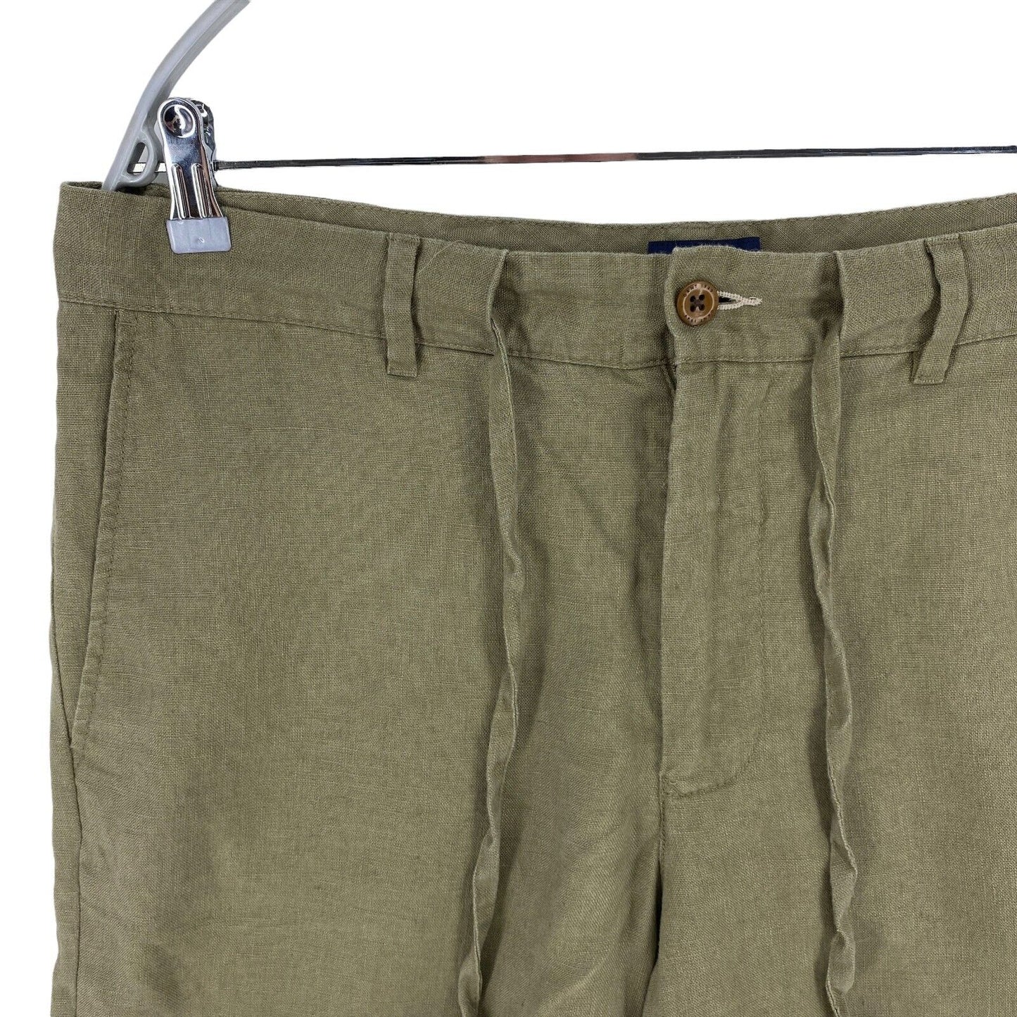 GANT Grüne Chino-Shorts aus Leinen, entspannt, Größe L, XL, 2XL