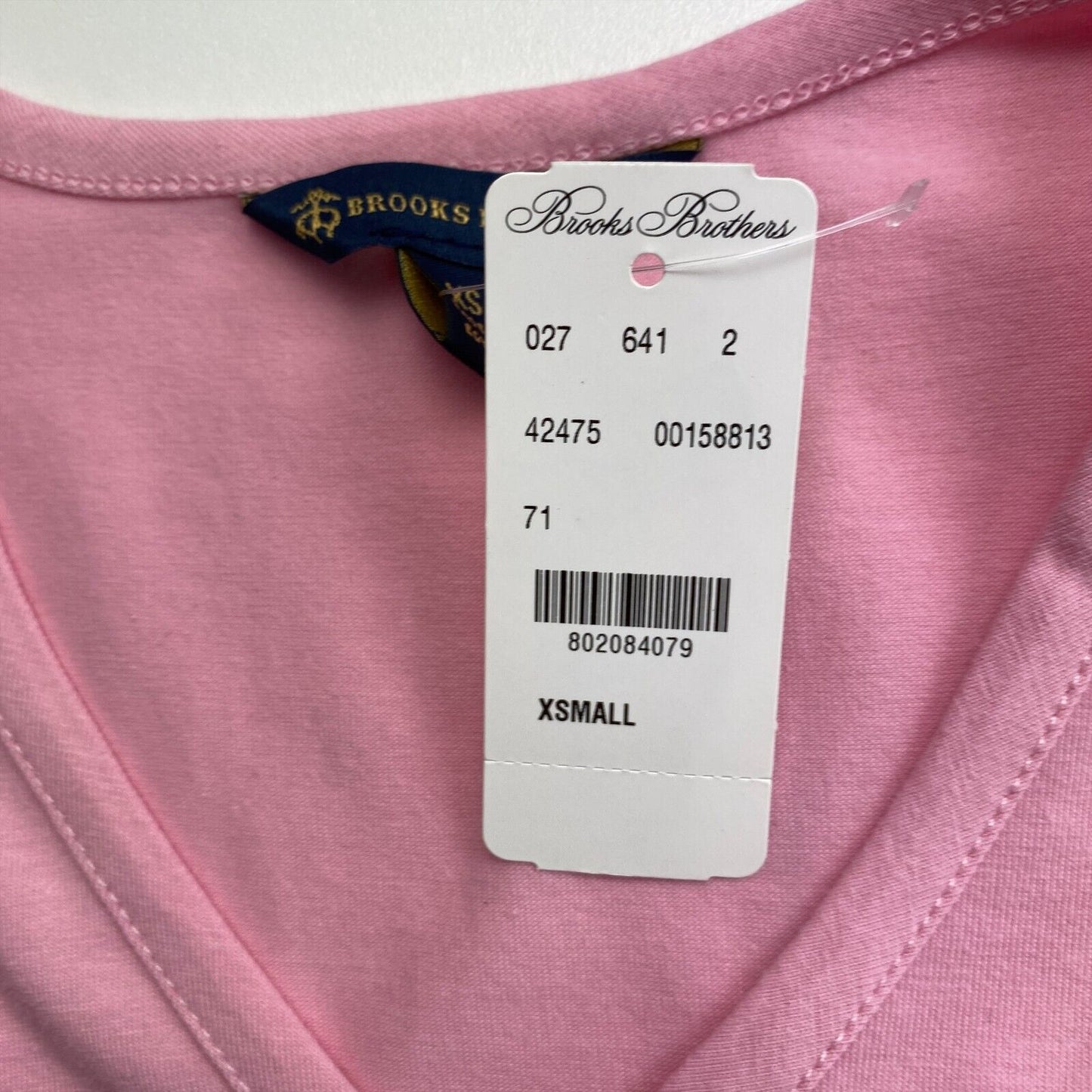 Brooks Brothers T-shirt rose à col en V Taille XS