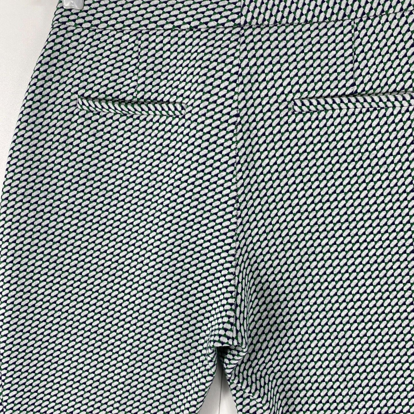 GANT Green White Women Regular Straight Fit Dress Trousers EUR 38 UK 10 US 8 W29