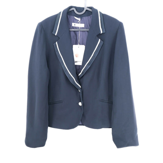 PERSONA Veste courte bleu marine Taille EU 40 UK 12 US 10