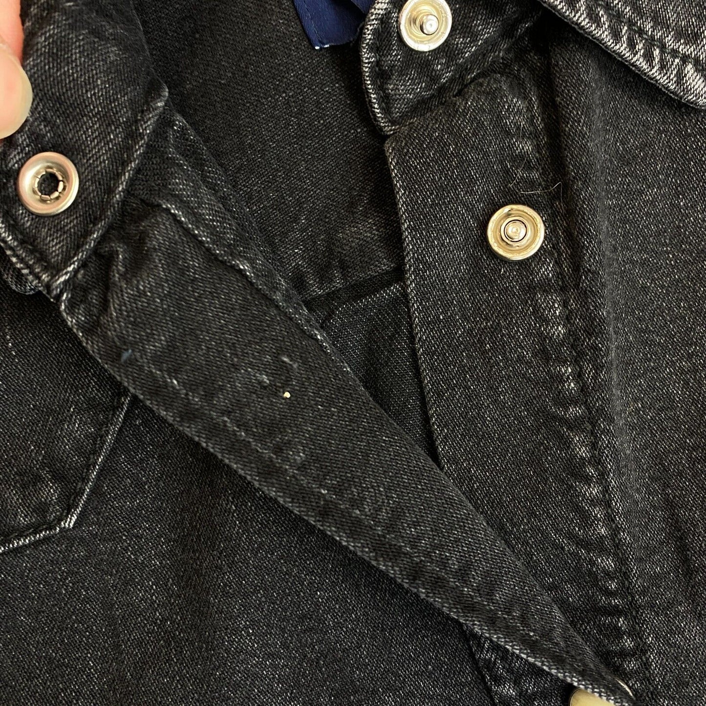 GANT Schwarzes Denim-Hemd mit normaler Passform, Größe EU 36, UK 8, US 6