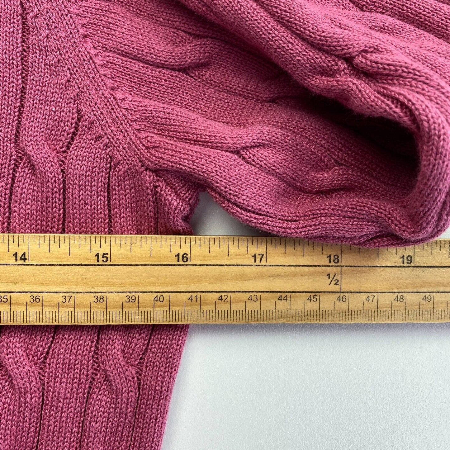 GANT Kids Dark Pink Cotton Cable Knit Crew Sweater Size 7-8 Years 122/128 cm