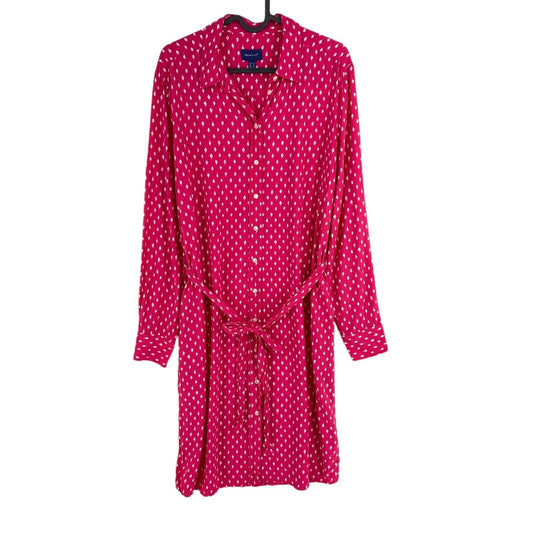 GANT Pink Desert Jewel Print Belted Shirt Dress Size EU 42 UK 14 US 12