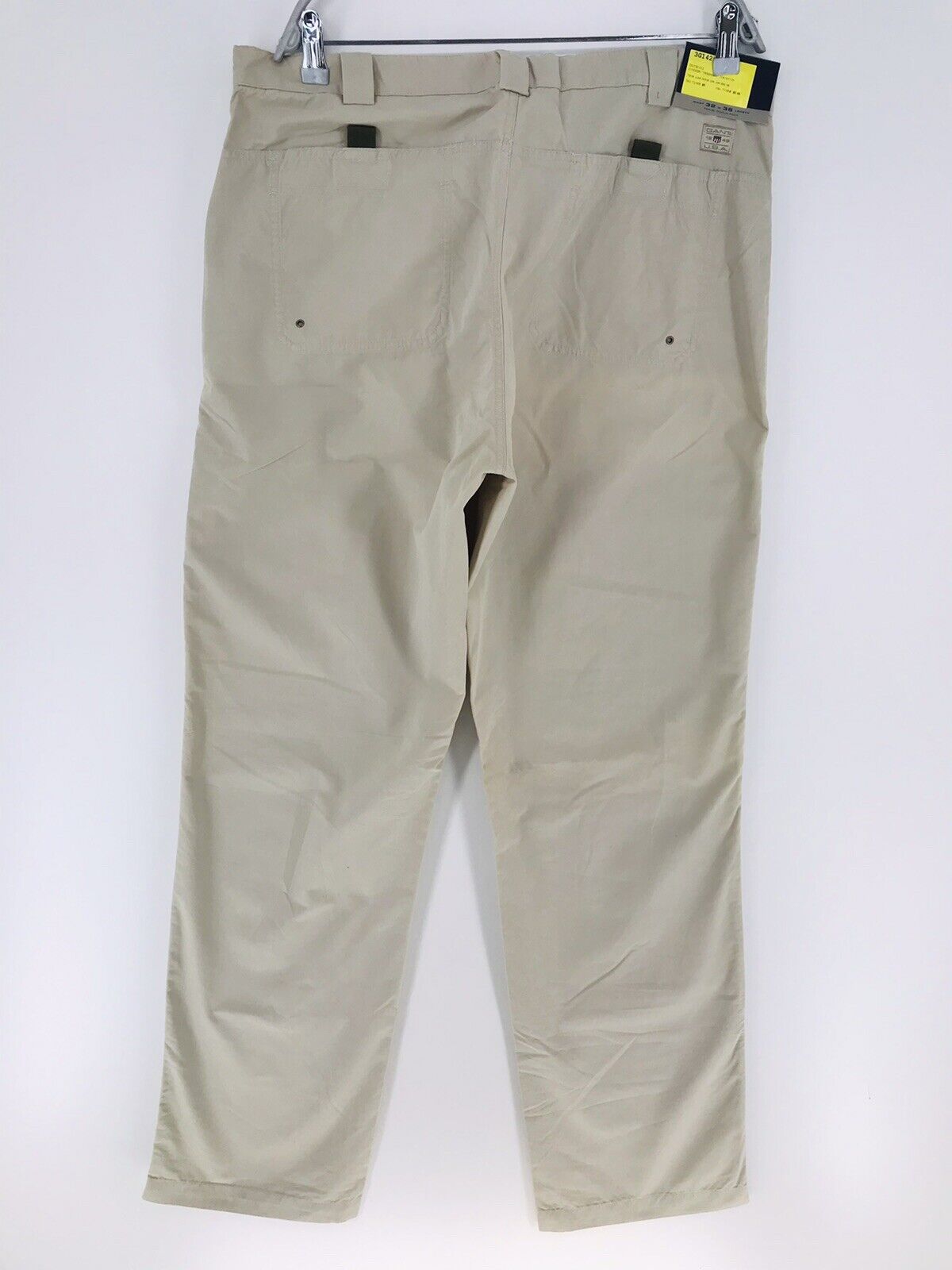 GANT Khaki Beige Regular Straight Fit Chino Travel Pants Trousers W32 L36