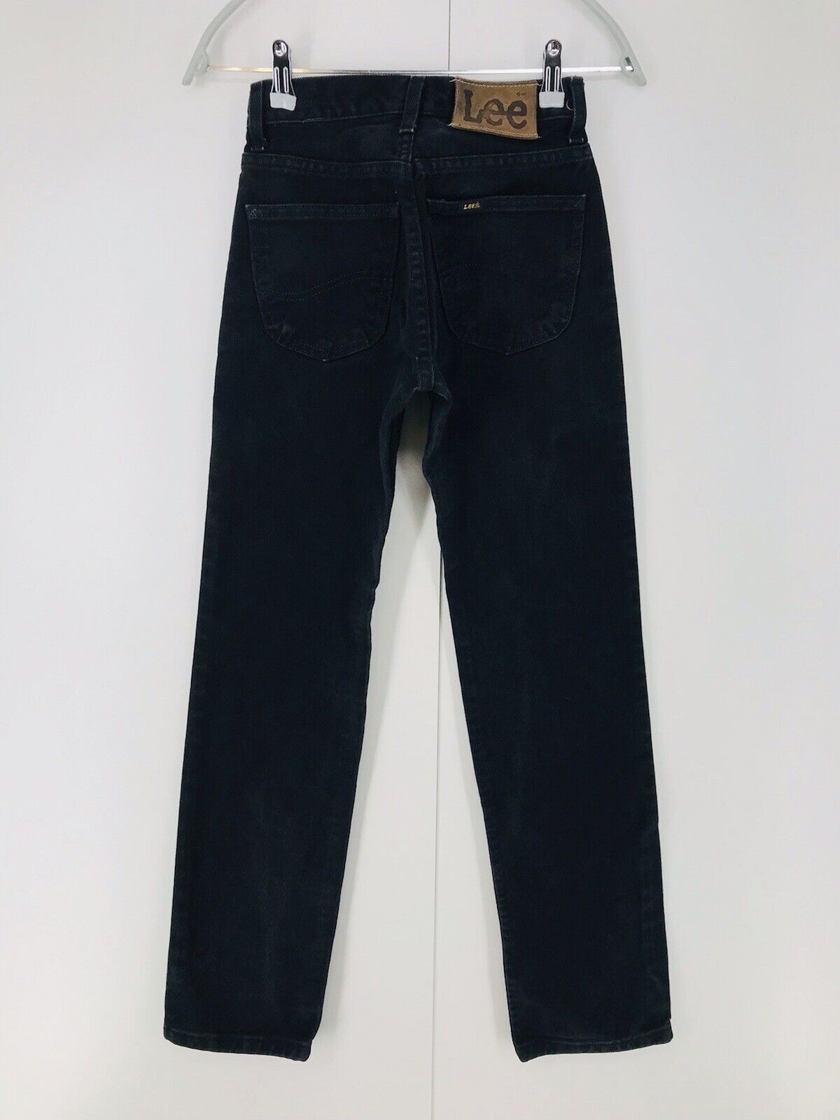 Vintage Lee SEATTLE Women Dark Grey Slim Straight Fit Jeans W25 L32