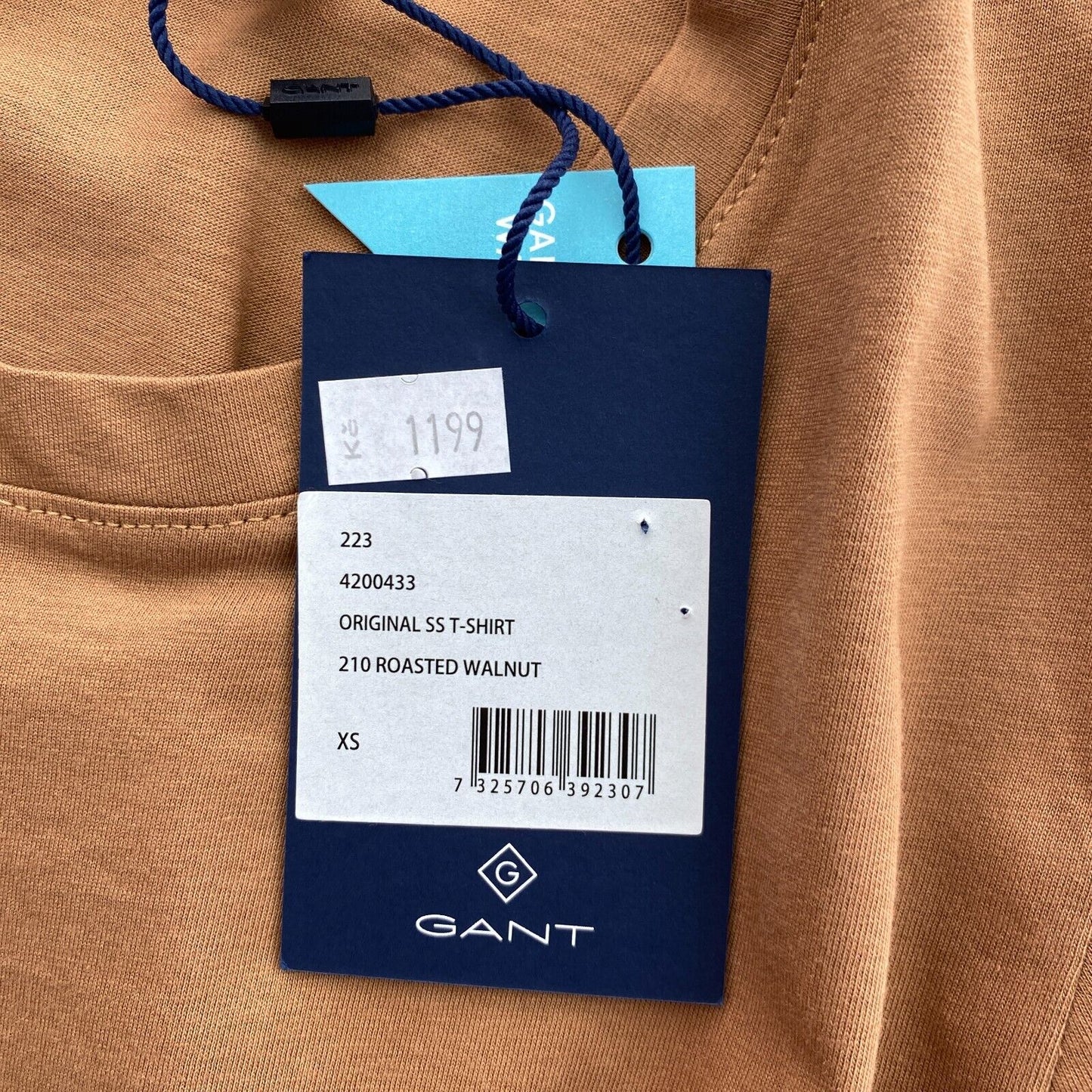 GANT T-shirt à col rond original marron taille XS