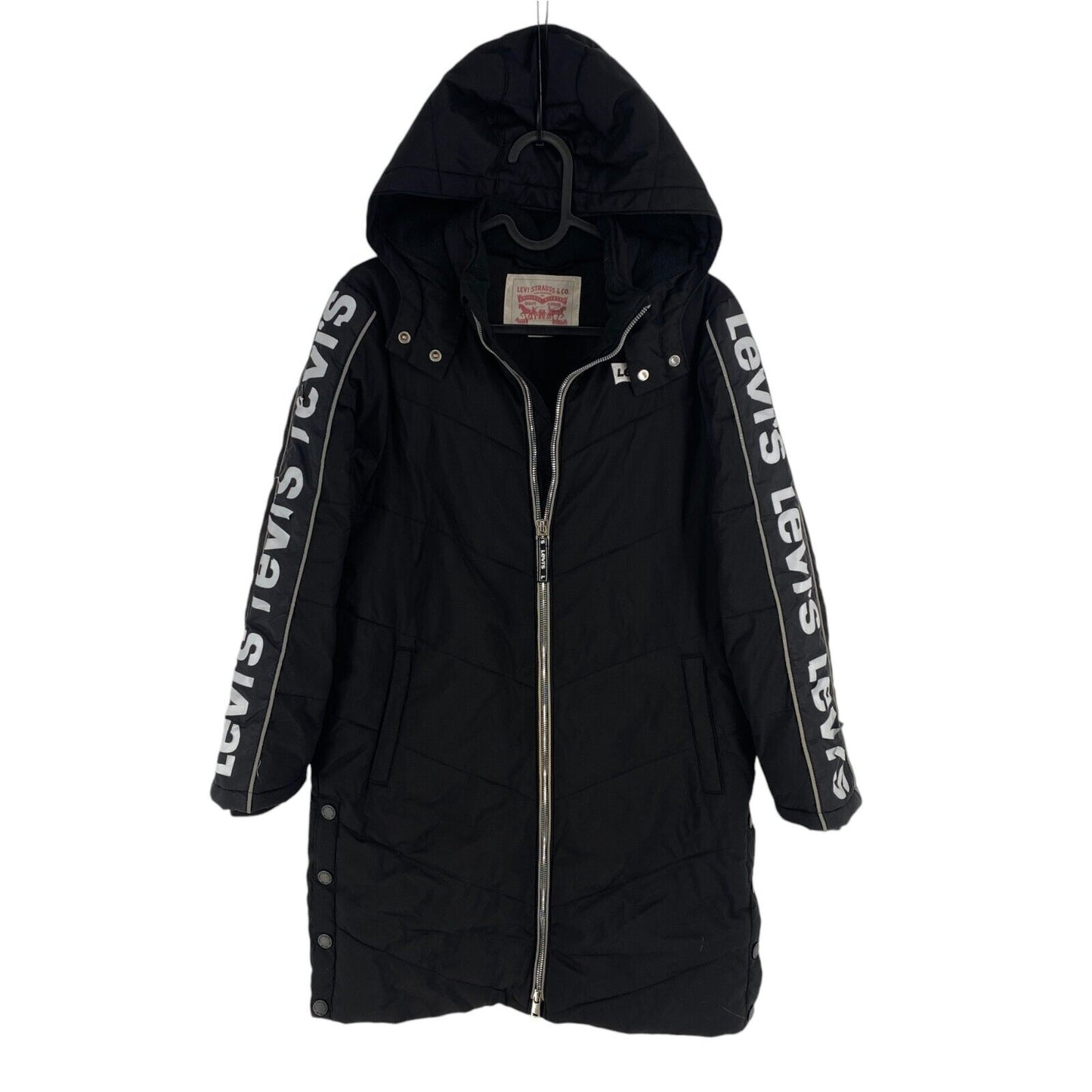 Levi`s Girls Black Hooded Jacket Coat Size 10 Years 140 cm