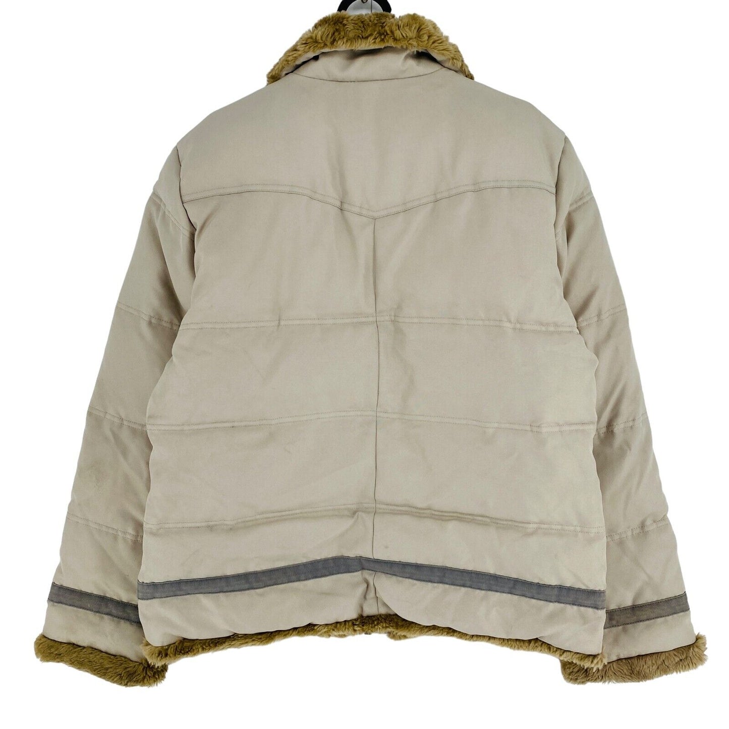 Lee Beige Puffer Jacket Coat Size L