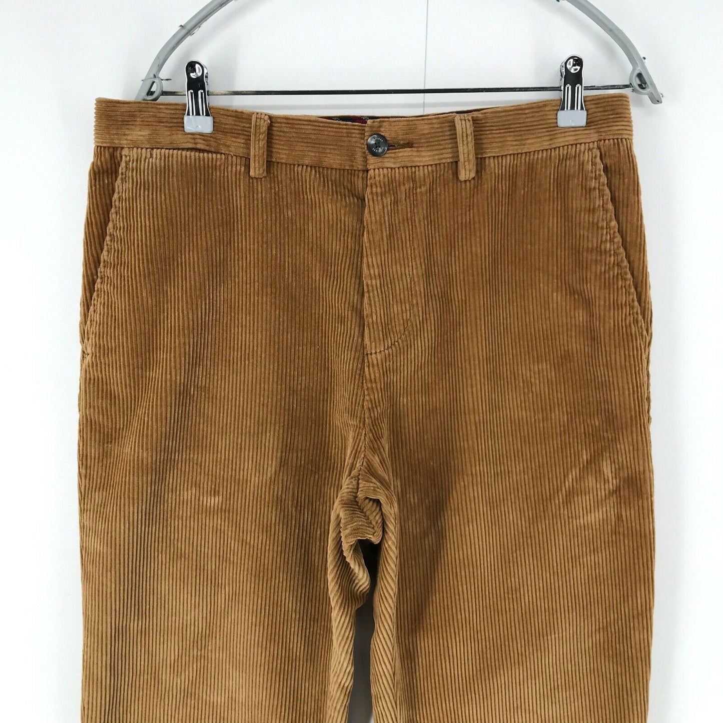 Tommy Hilfiger Brown Regular Tapered Fit Corduroy Trousers Size W32