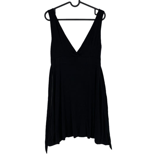 PIAZA ITALIA Black Deep V-Neck Empire Dress Size M