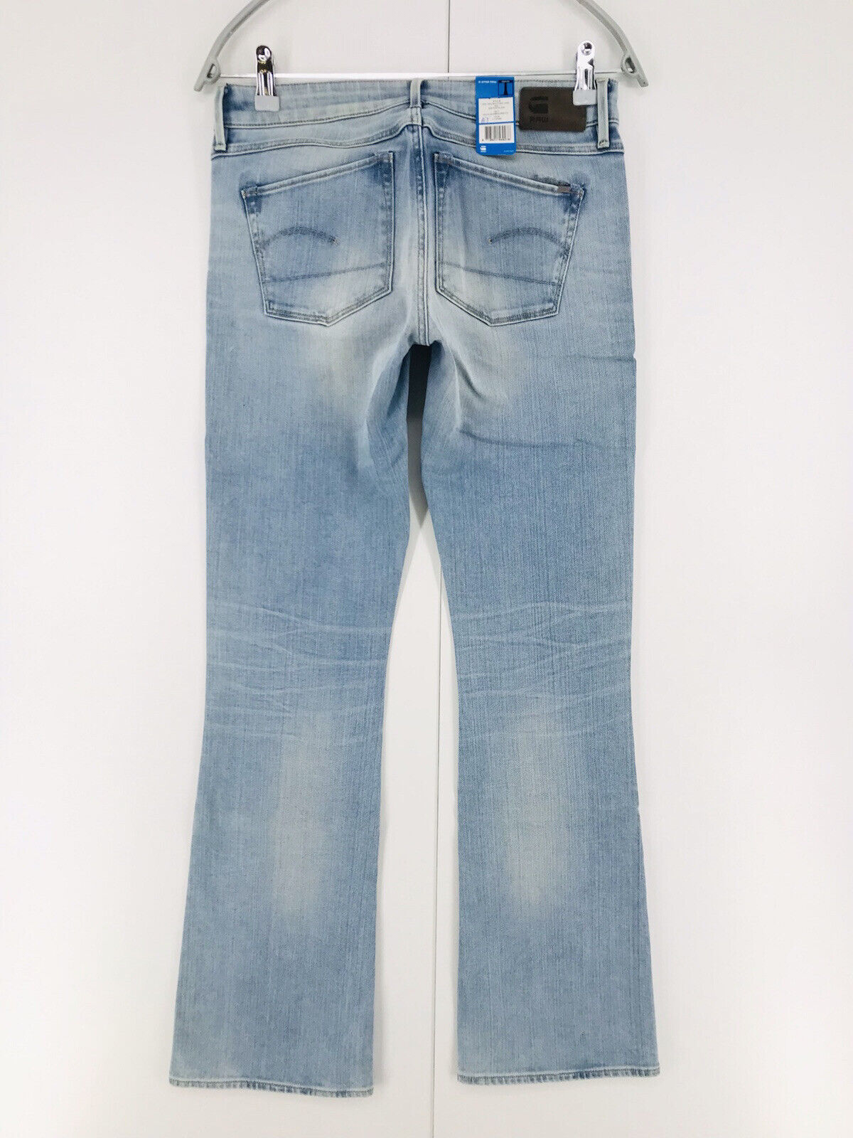 G-STAR RAW 3301 MID BOOTLEG Femme Bleu Bootcut Fit Jeans W27 L32