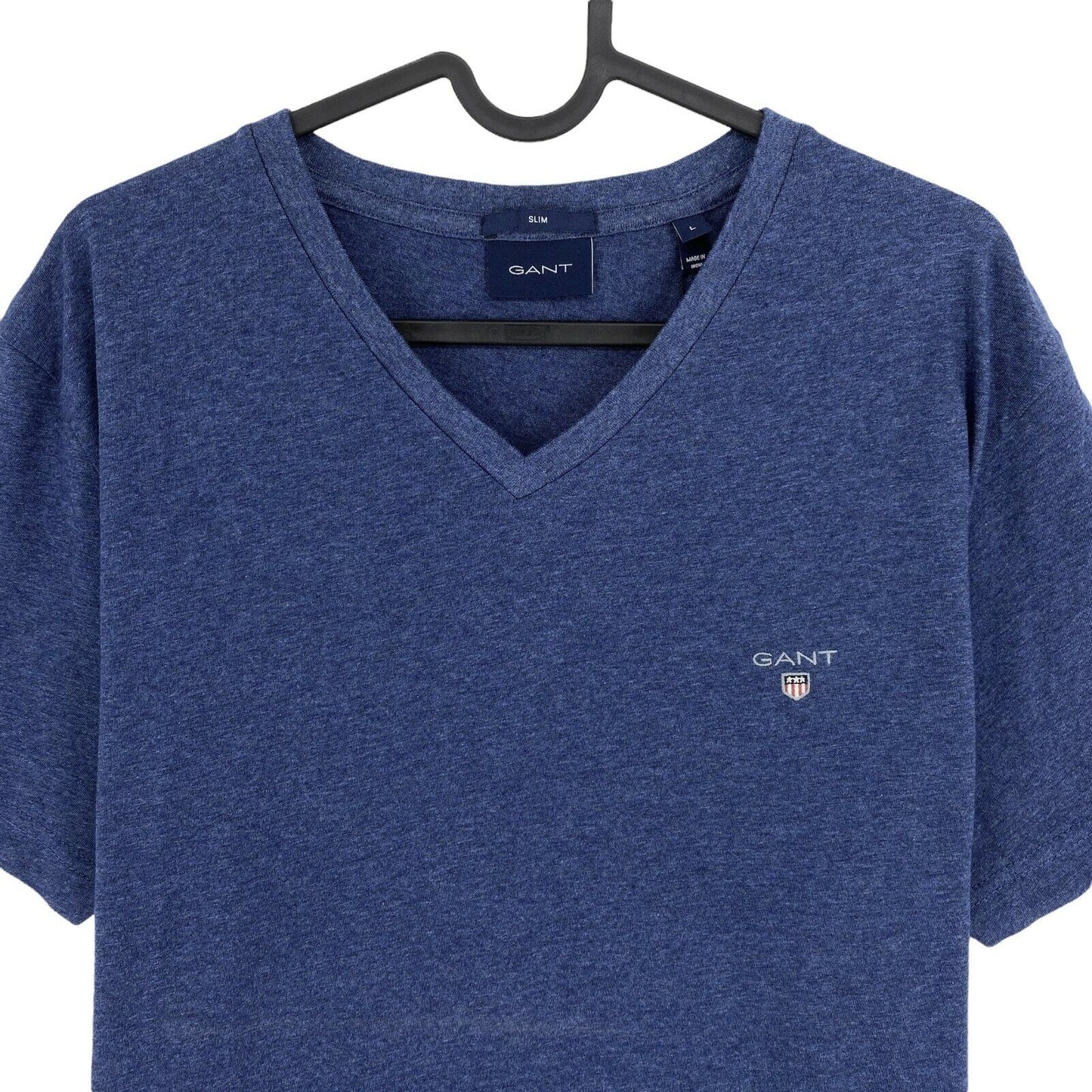 GANT Dark Blue Original Slim V Neck T Shirt Size L