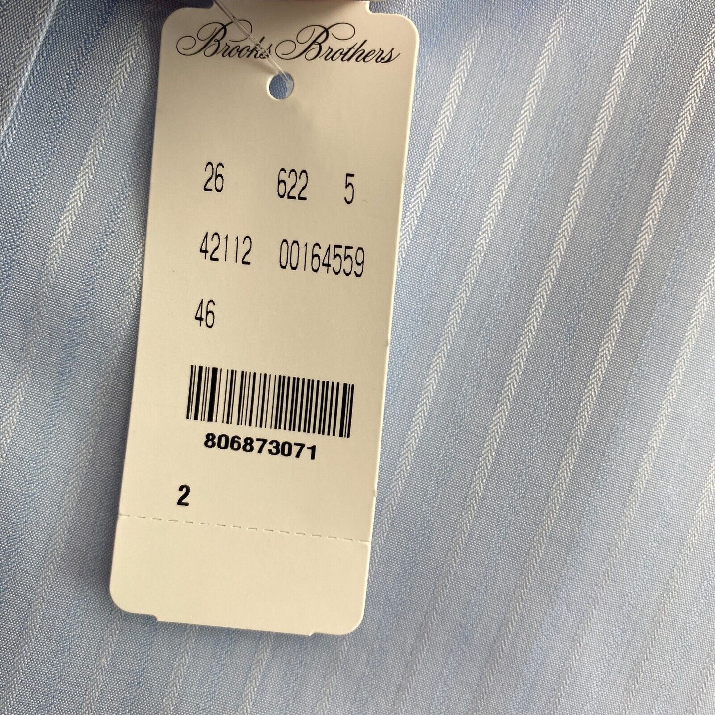 Brooks Brothers Chemise en coton Supima ajustée à rayures bleues Taille EU 34 UK 8 US 2