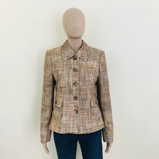 Ashley Brooke Designer Brown Jacket Blazer Size EUR 38 US 8 UK 10