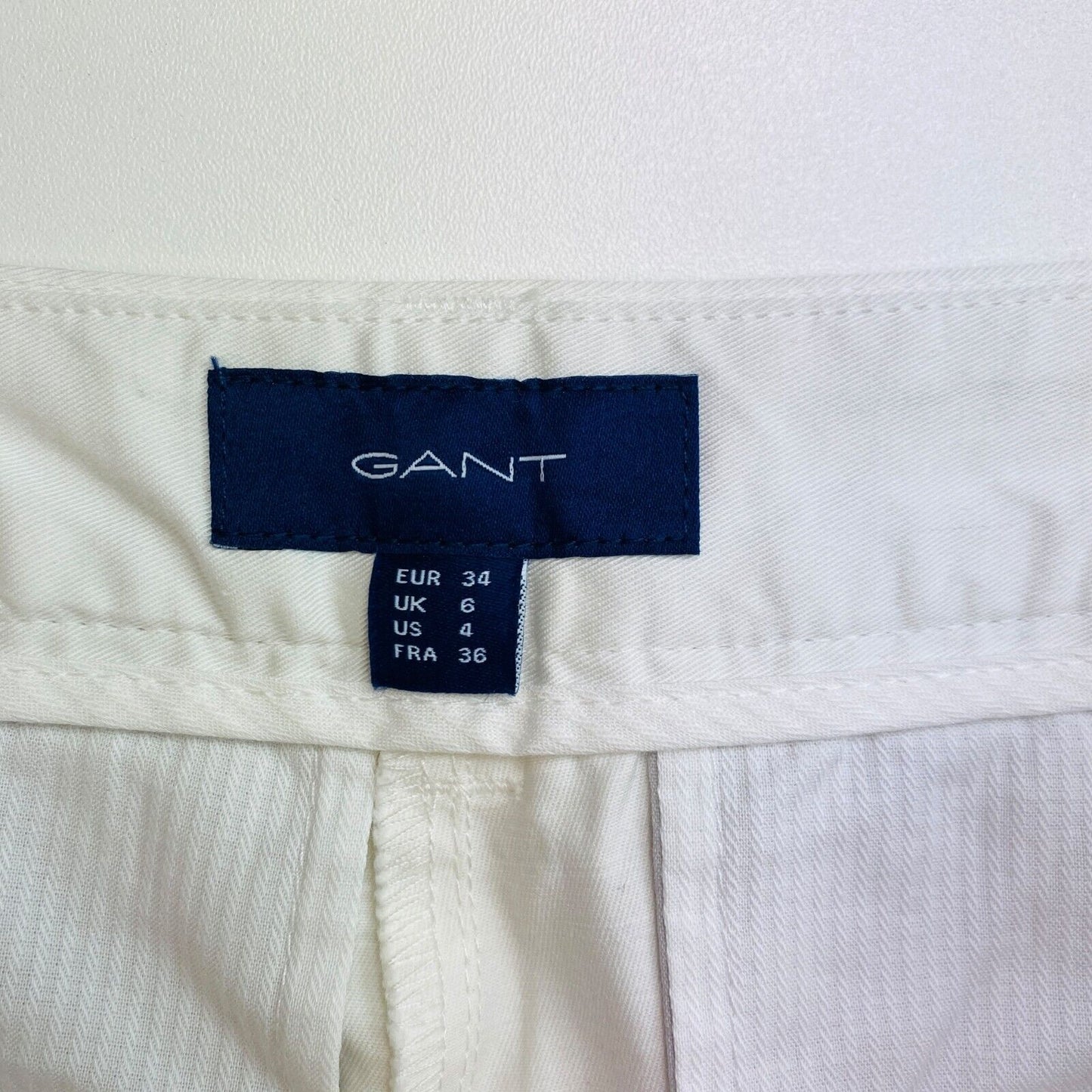 GANT White Fryda Classic Chino Pants Trousers Size EU 34 UK 6 US 4