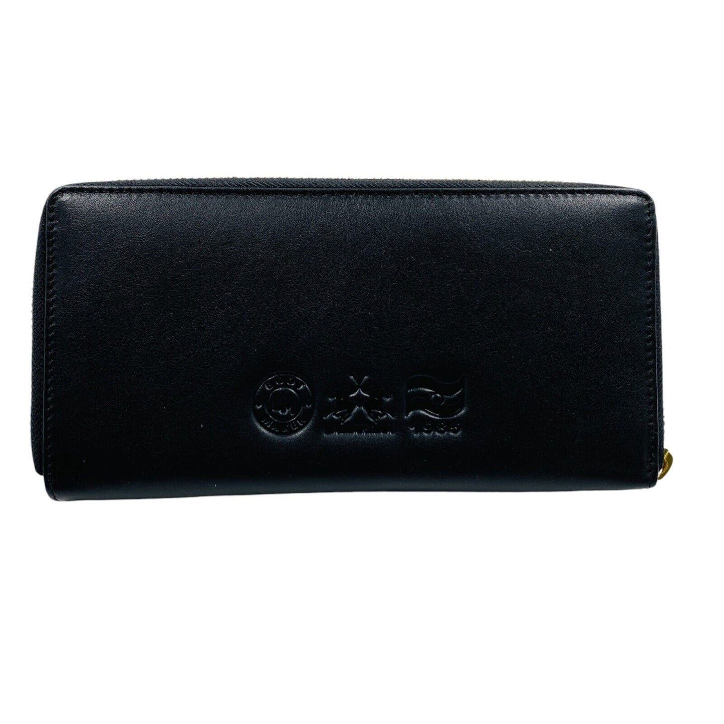 LA MARTINA Women Black Zip Around 100% Cow Leather Wallet