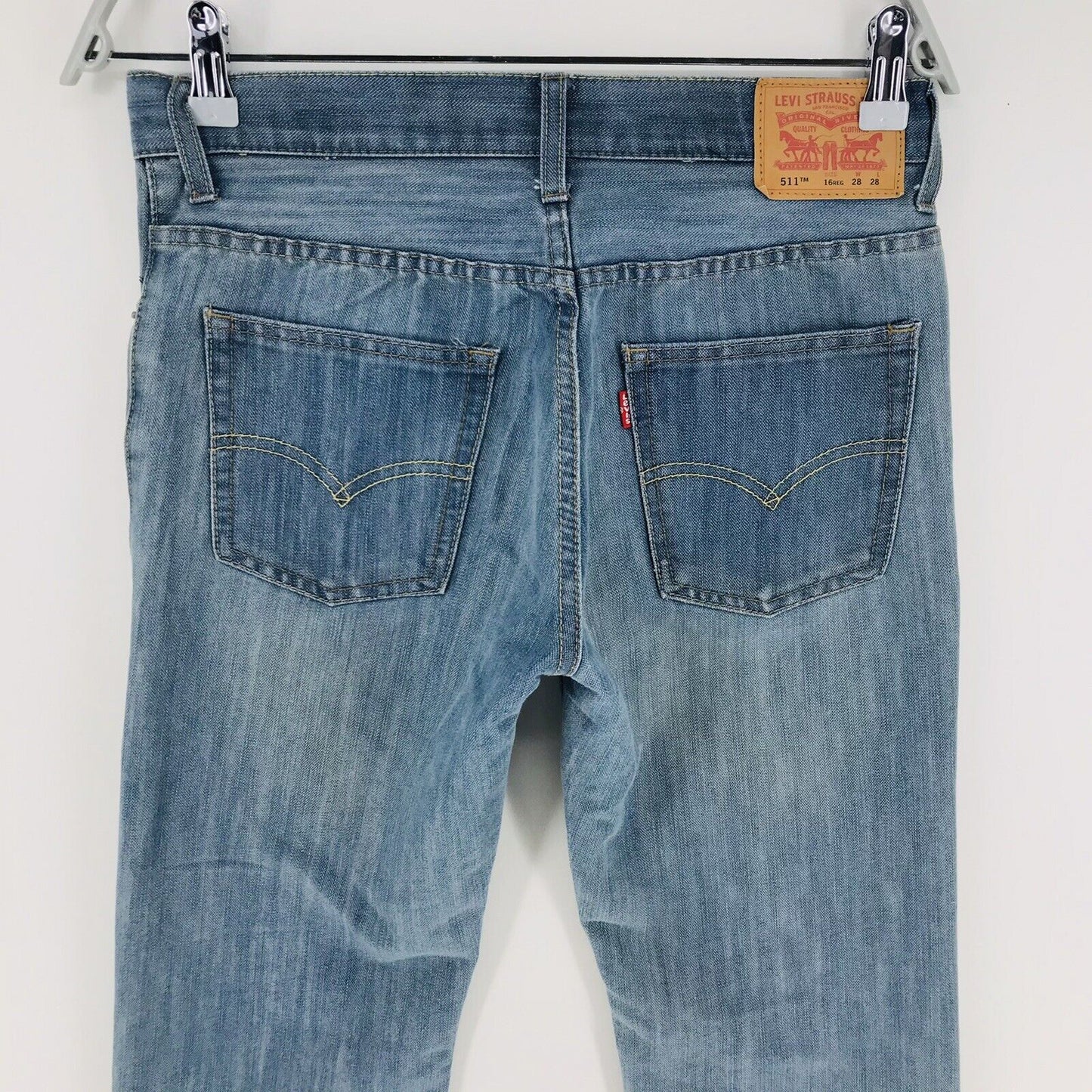 Vintage Levi's 511 Boys Blue Slim Fit Jeans 16 Reg / W28 L31