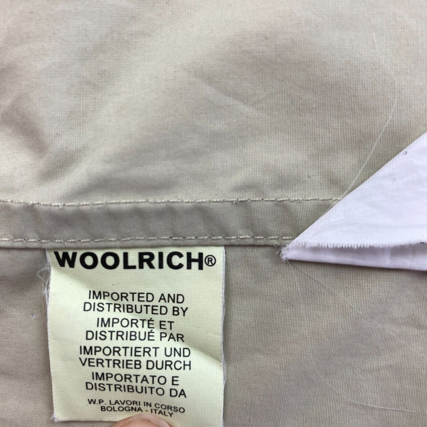 WOOLRICH Light Brown Hooded Rain Jacket Coat Size S