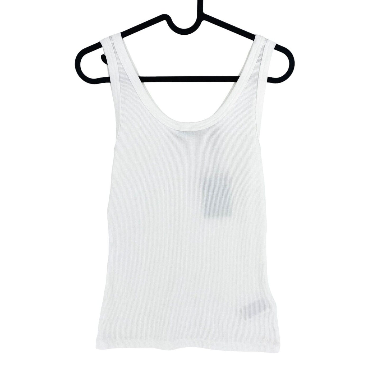 GANT Women White Rib Tank Top Size S