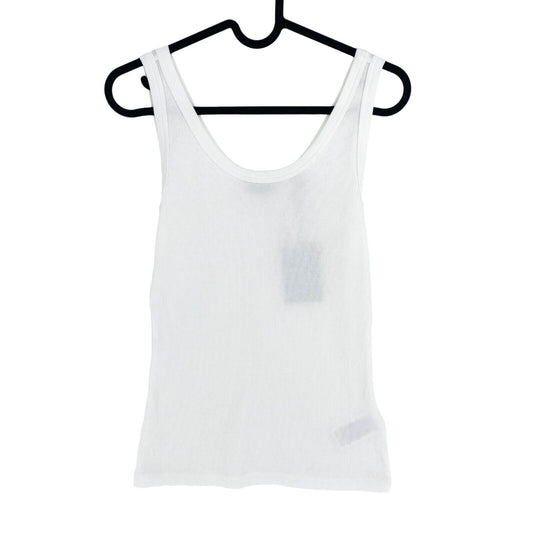 GANT Women White Rib Tank Top Size S