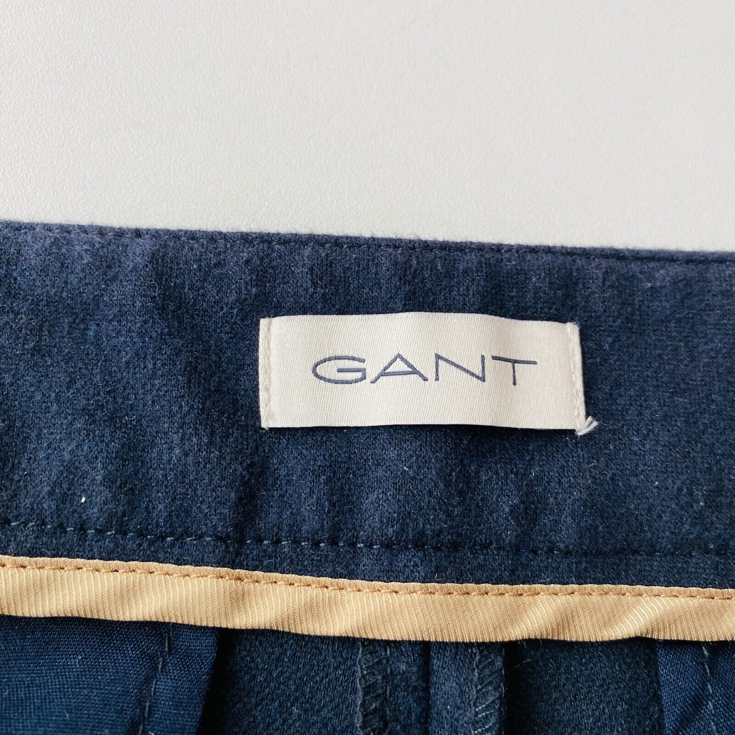 GANT Dark Blue Women Regular Straight Fit Trousers Size EUR 38 UK 10 US 8 W28