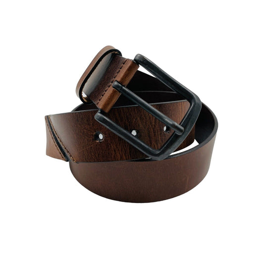 DIESEL Mens Brown Classic Leather Belt Size 85 cm. 34 In.