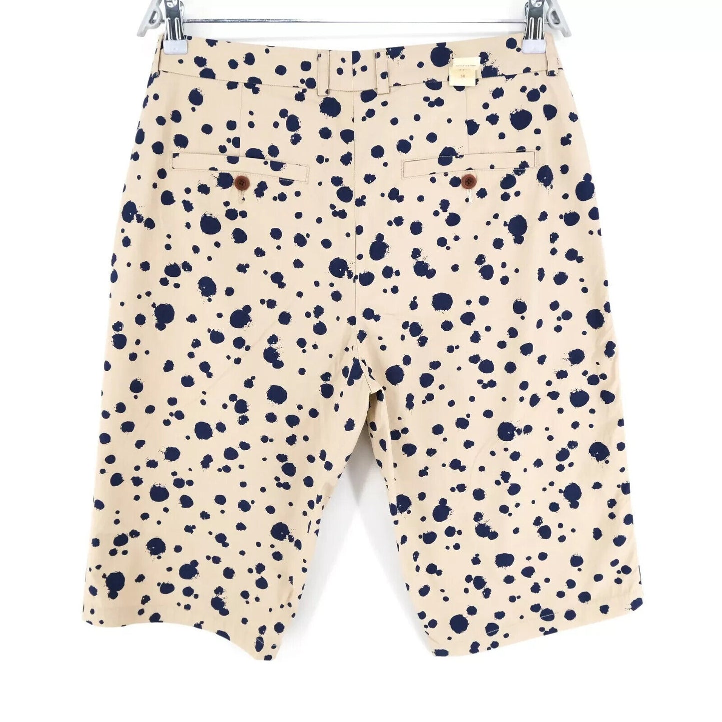 GANT Rugger Mens Brown Dotted Regular Fit Knee Length Chino Shorts EUR 54 W38