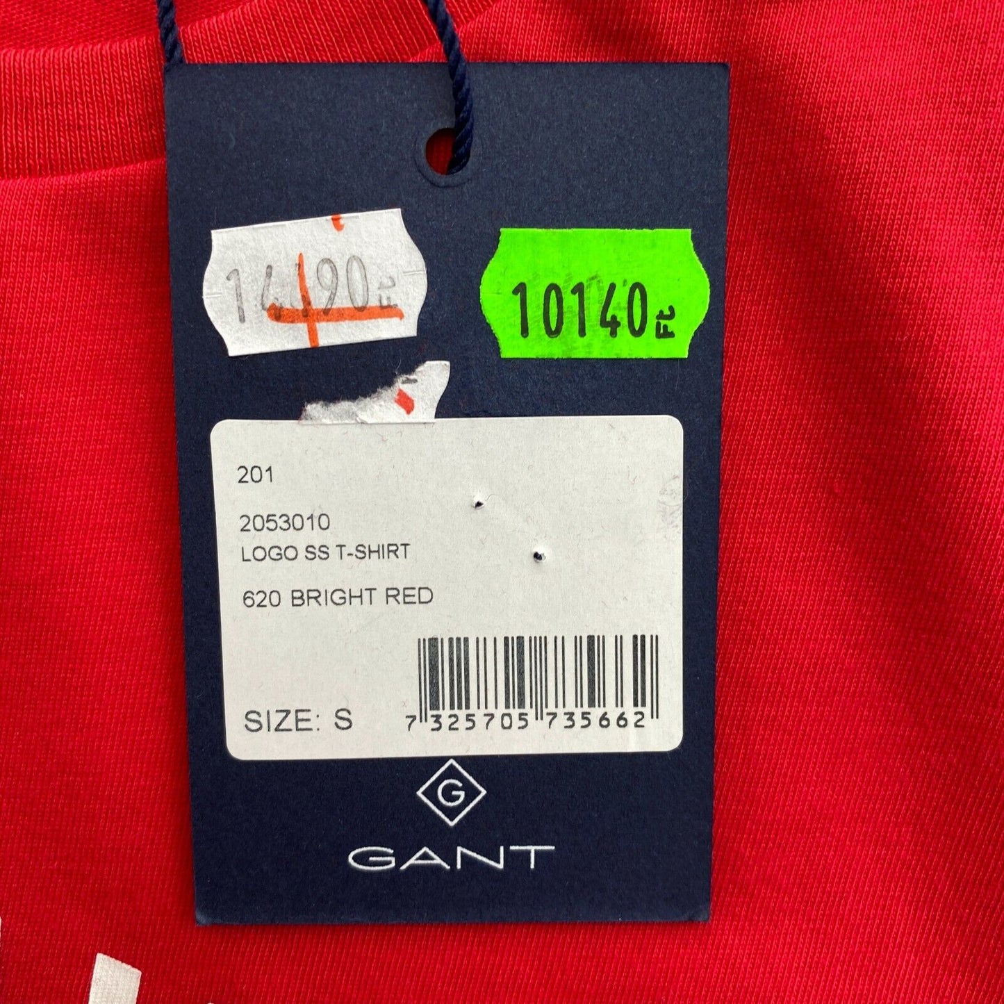 GANT Red Logo Crew Neck T Shirt Size S