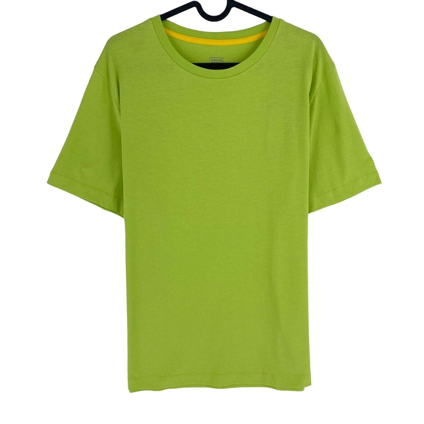 Camel Active Men Light Green Solid Short Sleeve Crew Neck T Shirt Size L