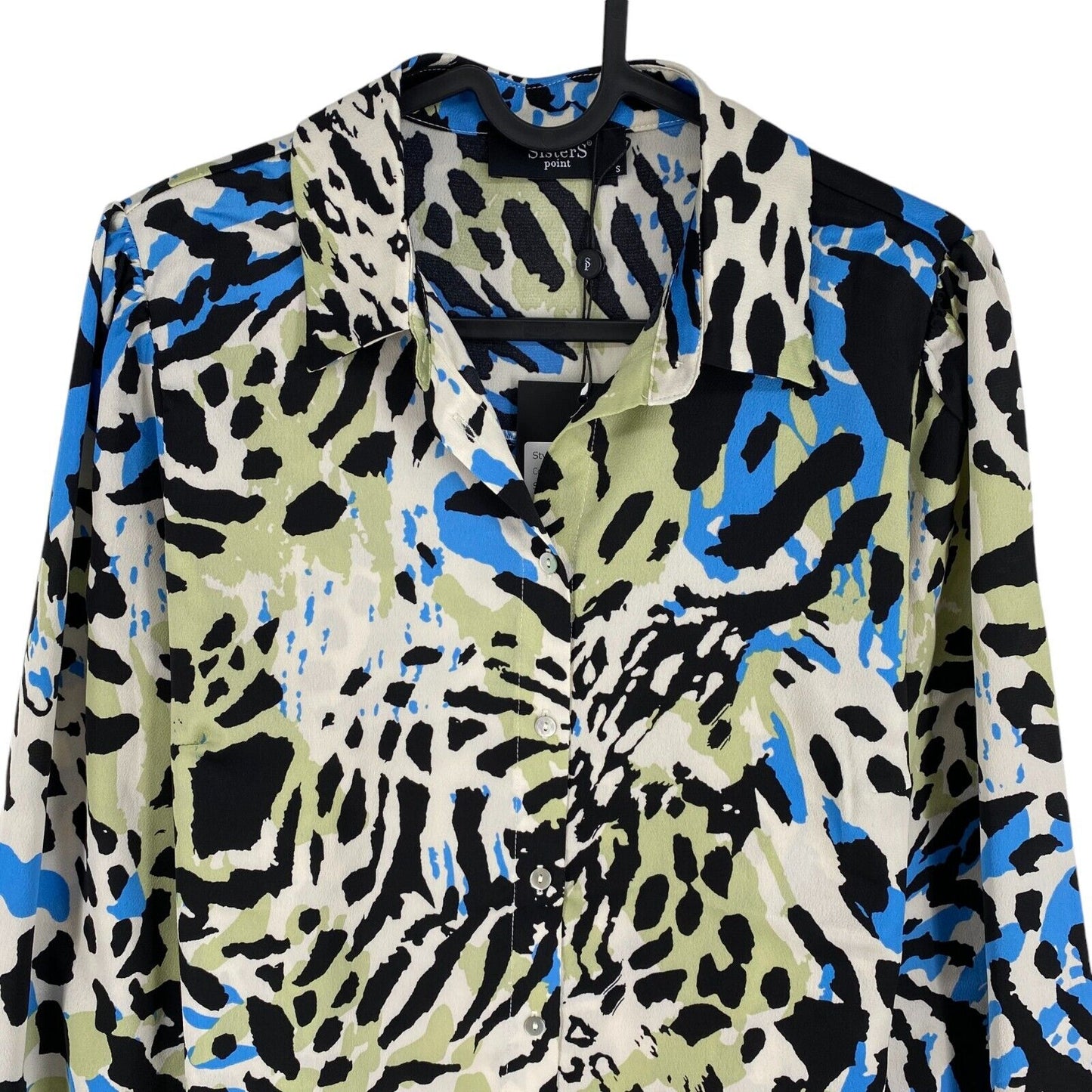 SisterS Point Women Colored Animal Print Long Sleeves Shirt Size S