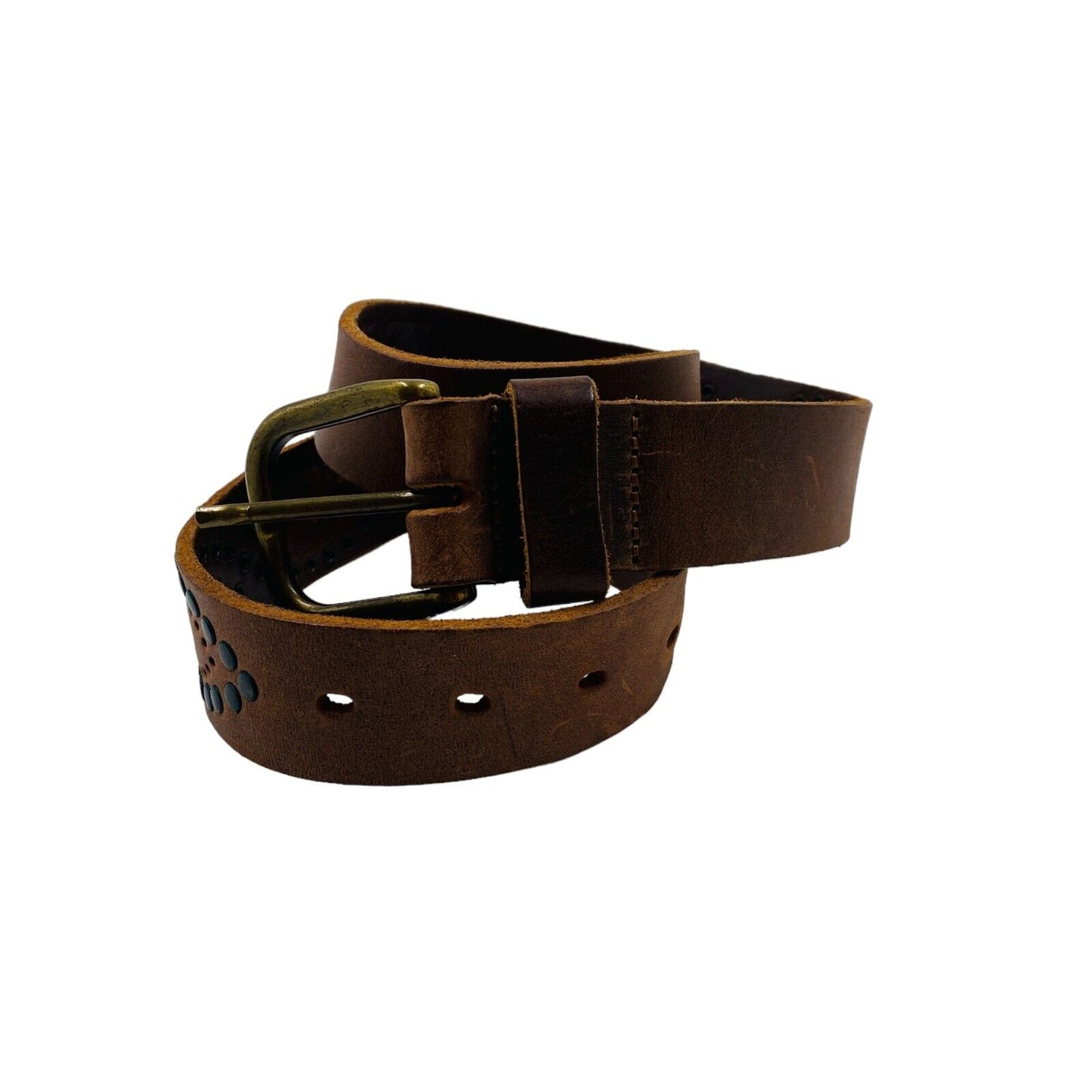 REDSKINS Brown Leather Belt Size 80 cm 32 in.