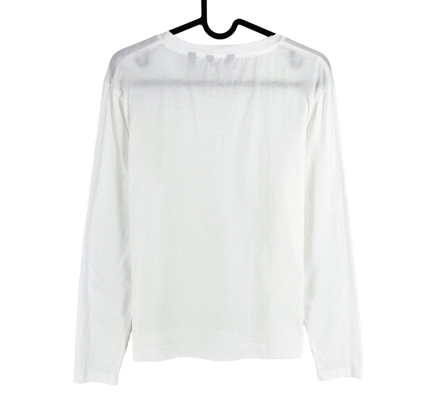 GANT Women White Solid Crew Neck Long Sleeves T Shirt Size S