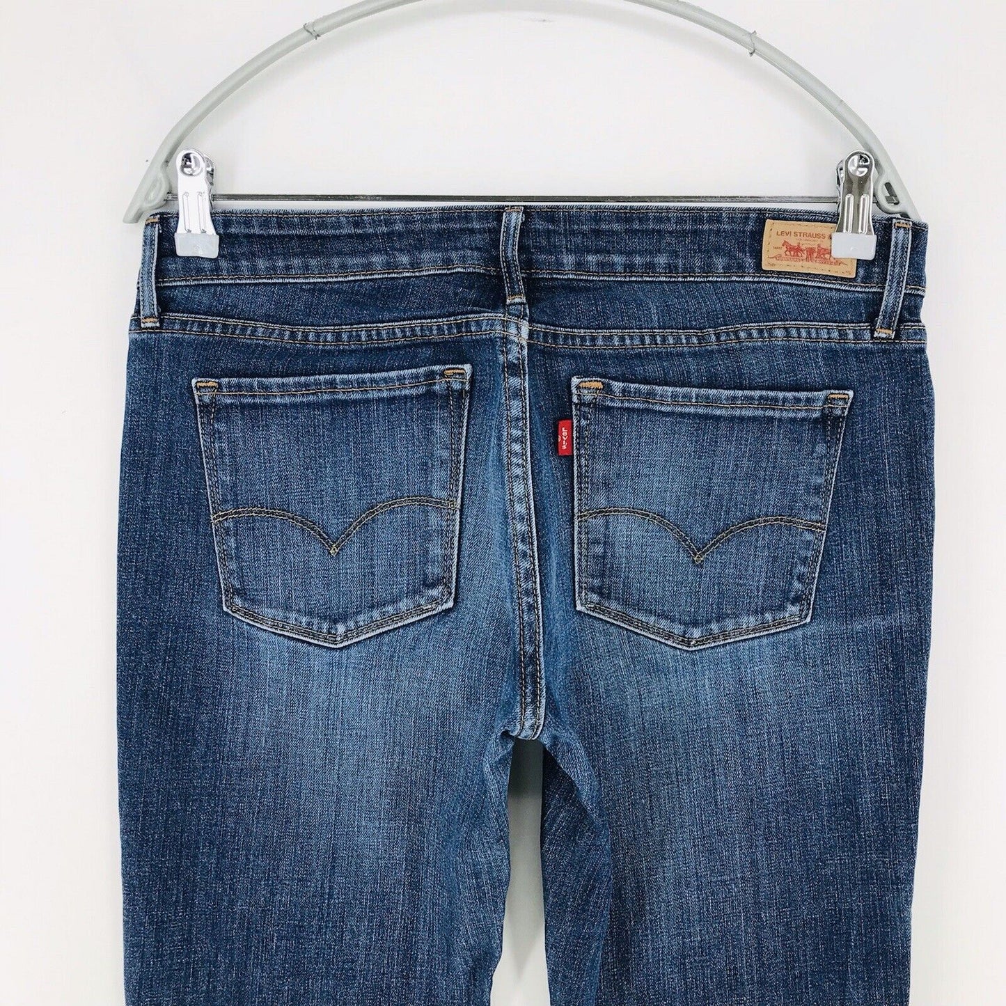 vintage Levi’s 531 Femmes Bleu Stretch Low Rise Skinny Fit Jeans 8 Long / W30 L34