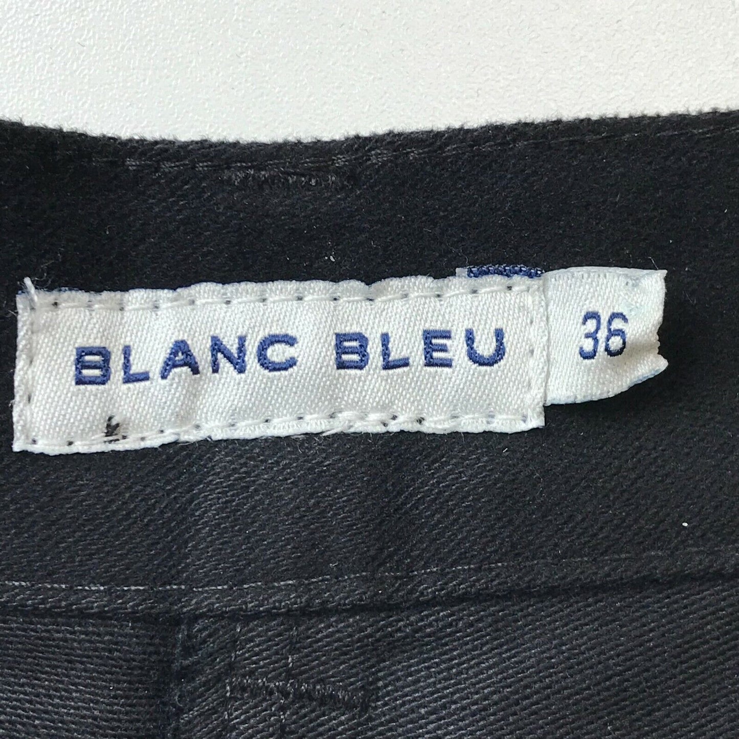 BLANC BLEU Women Black Regular Straight Fit Trousers Size 36 W25