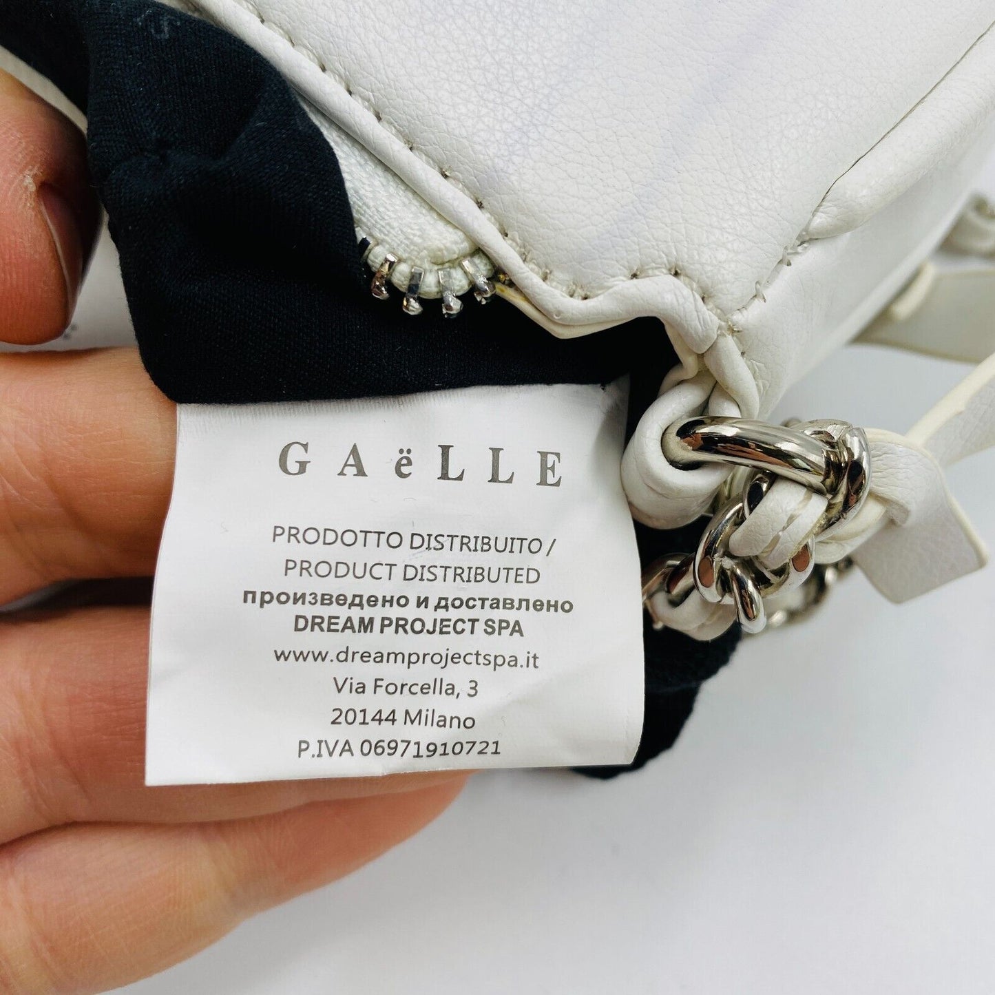 GAeLLE PARIS White Eco Leather Handbag Shoulder Bag