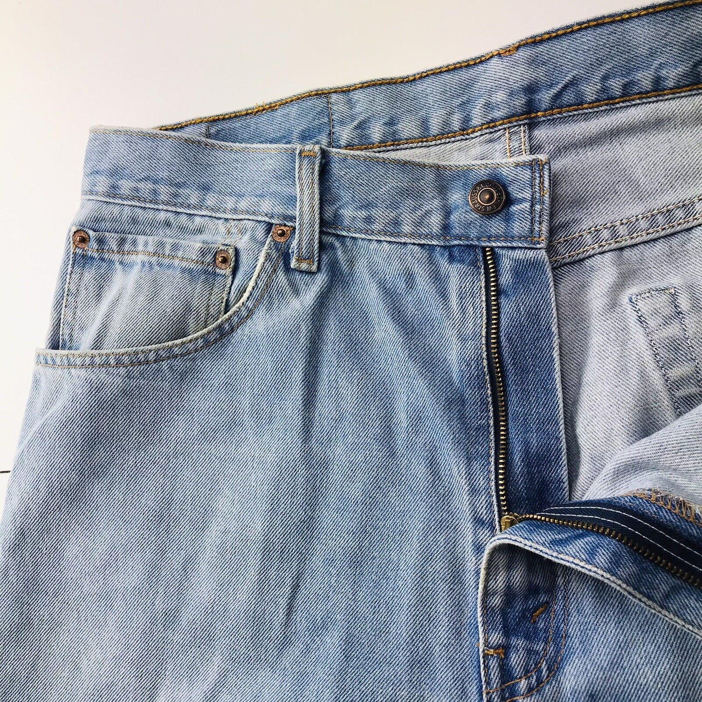 Vintage Levi's 521 02 Blue Regular Straight Fit Jeans Size W36 L30