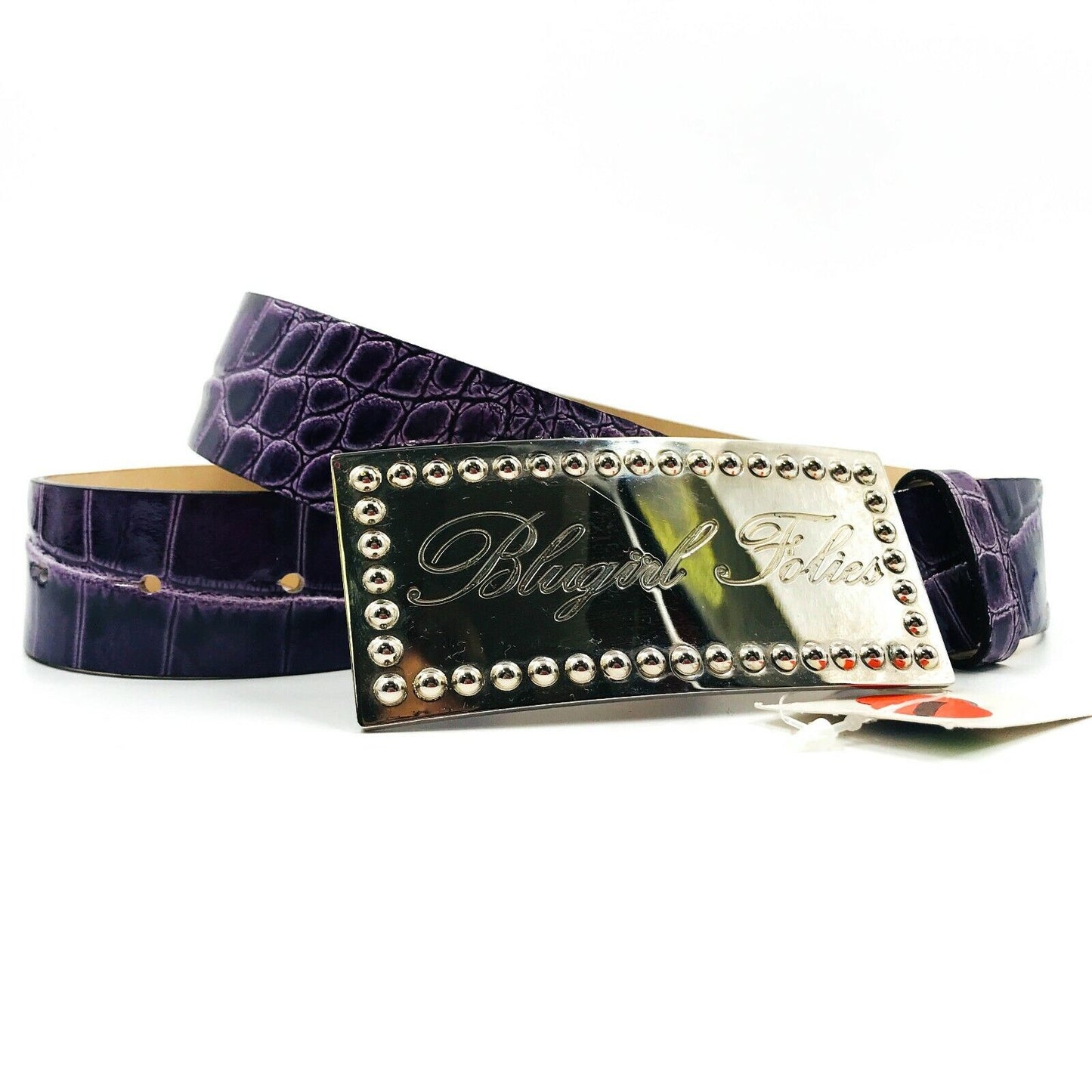 Blugirl Folies Purple 100% Leather Belt Size IT 40 44 46