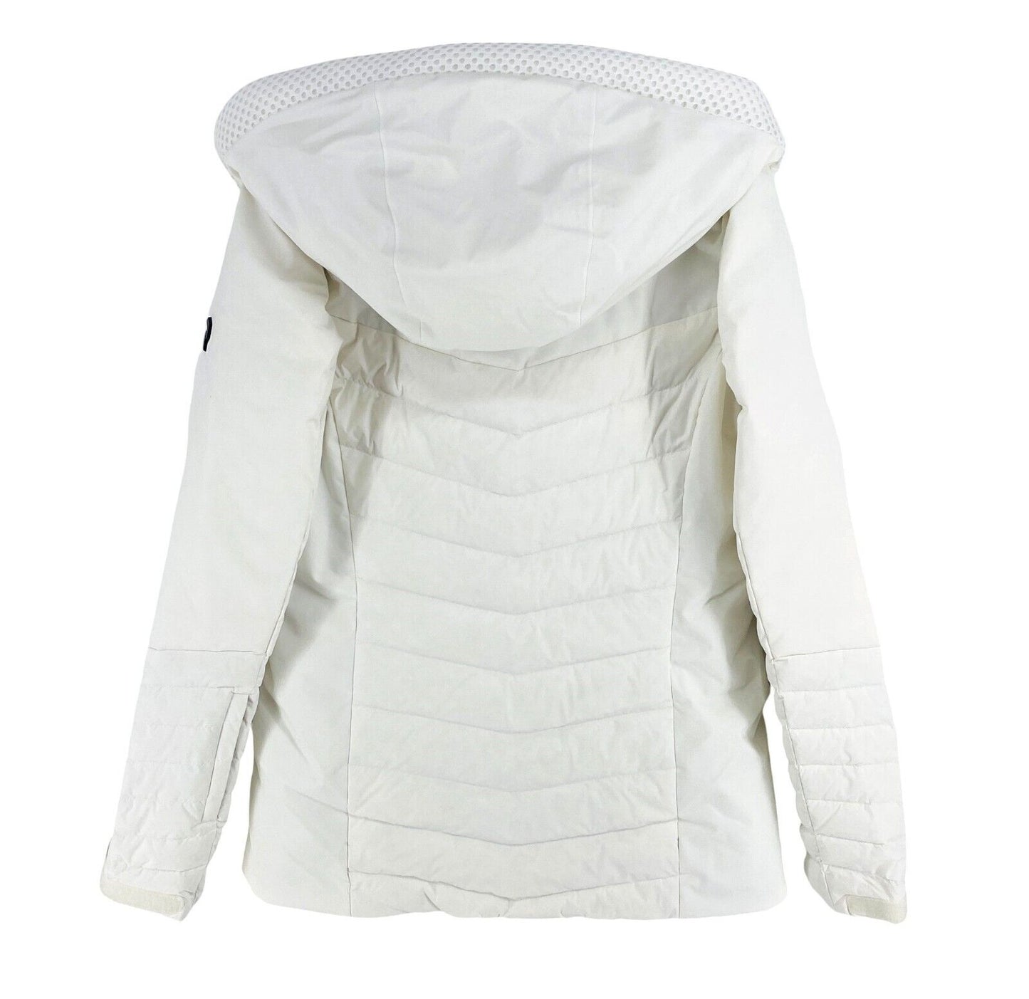 Peak Performance Women White Blackfire Down  Ski Hooded Jacket Coat Size S