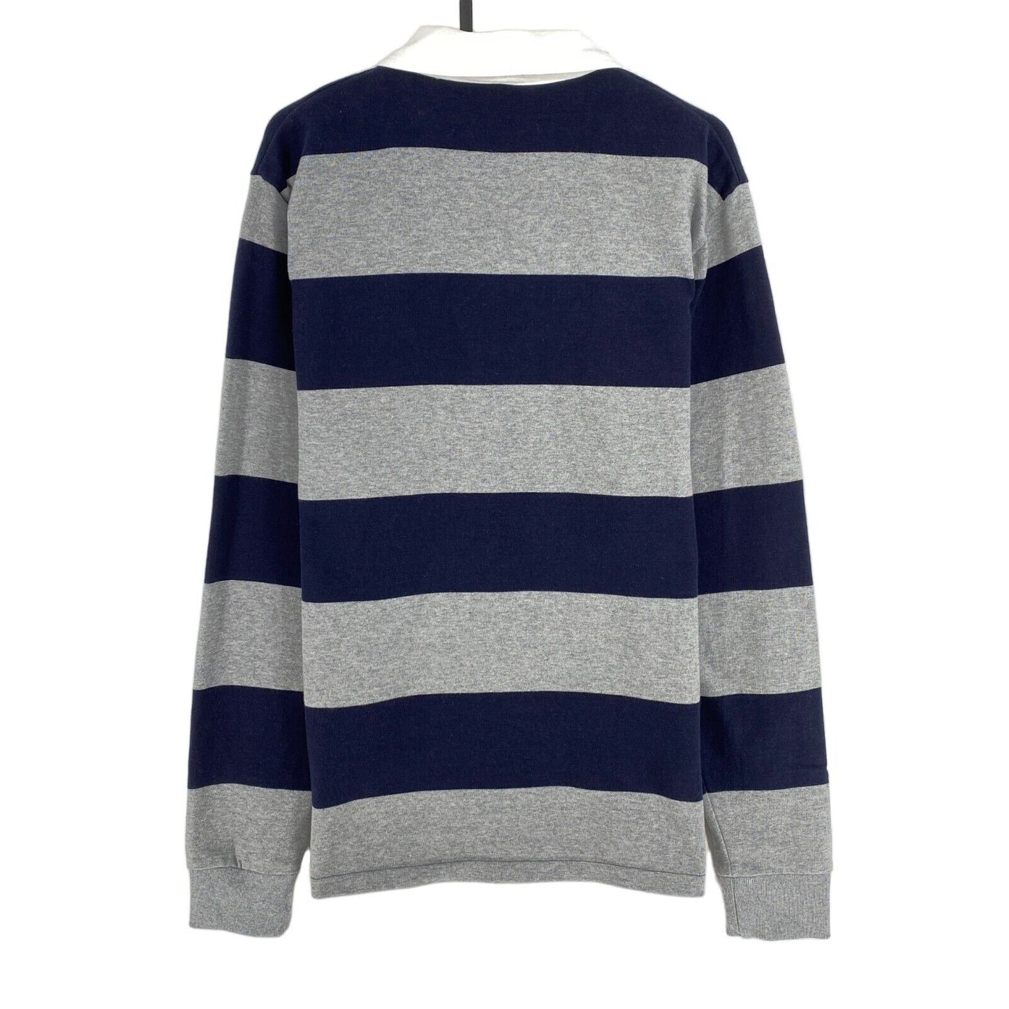 GANT Grey Striped Heavy Rugger Sweater Pullover Size M