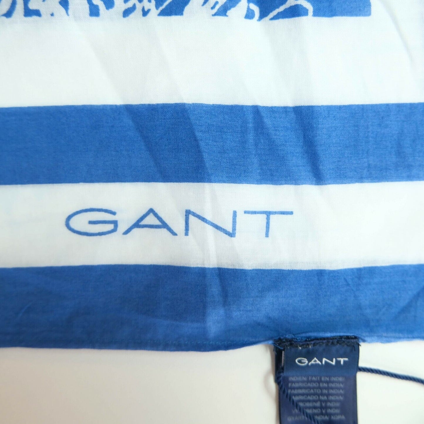 GANT Blue Big 100% Cotton Sarong Scarf Shawl