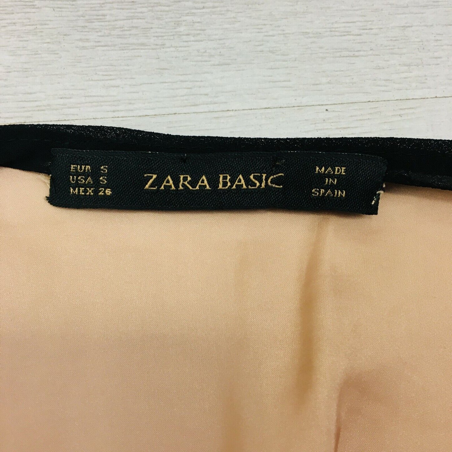 ZARA Cream Pink Tank Top T Shirt Size S