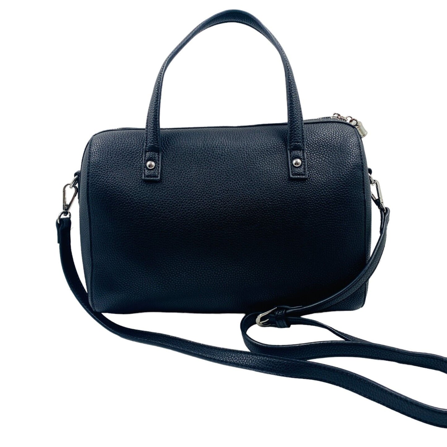 Rinascimento Black Eco Leather Handbag Small Duffle Bag