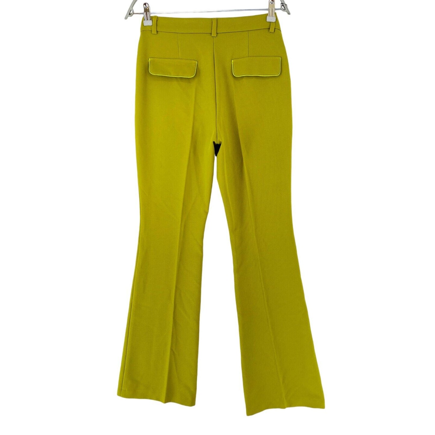 MOTIVI Women Yellow Flared Fit Trousers IT 42 EUR 38 UK 10 US 6 W28