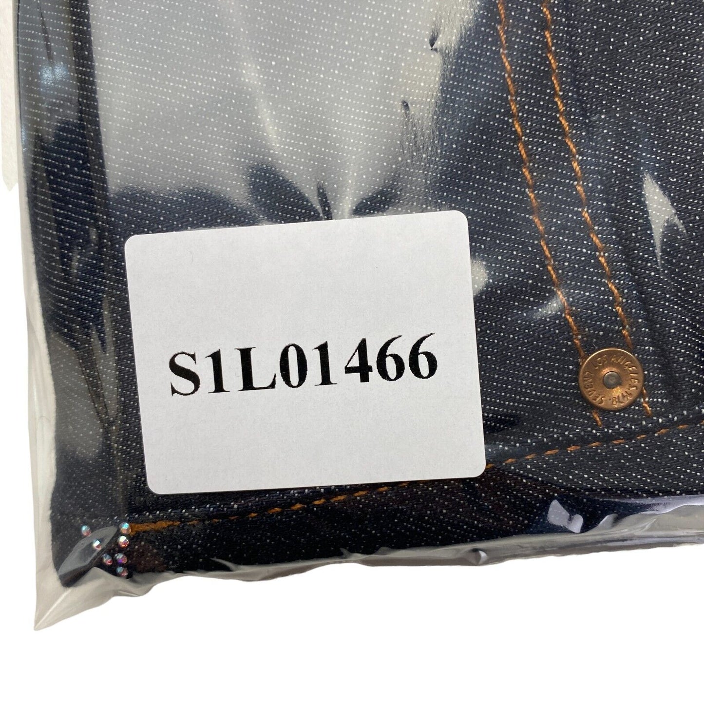 Prix ​​conseillé 140 € Seven7 Bleu Marine Mélange de Coton Regular Fit Capri Jeans Taille 24 W26