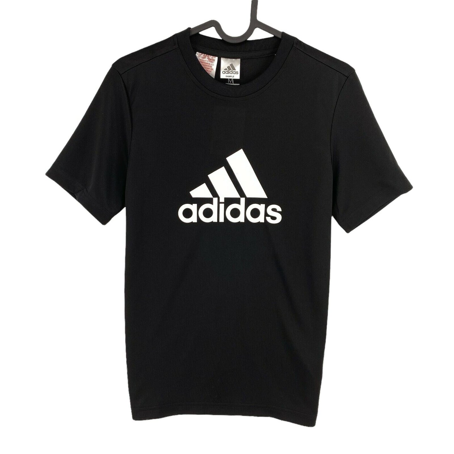 Adidas Climalite Youth Boys Black Logo Crew Neck T Shirt Size 11 - 12 Years