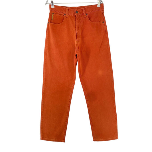 ARMANI JEANS Damen Jeans in Orange mit entspannter Straight-Fit-Passform, W34 L30, hergestellt in Italien